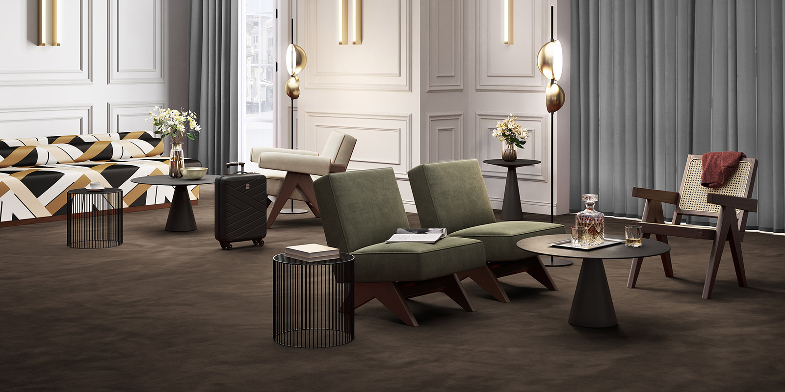 Commercial carpet tiles
